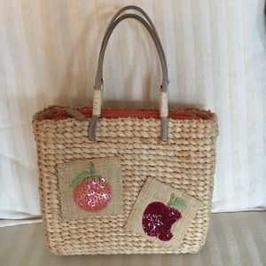 Vintage Harvest Purse/ Straw Purse